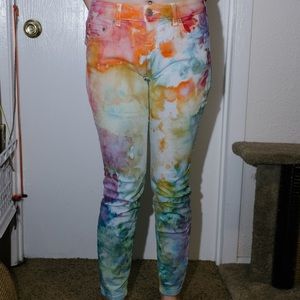 Tie dye jeans
